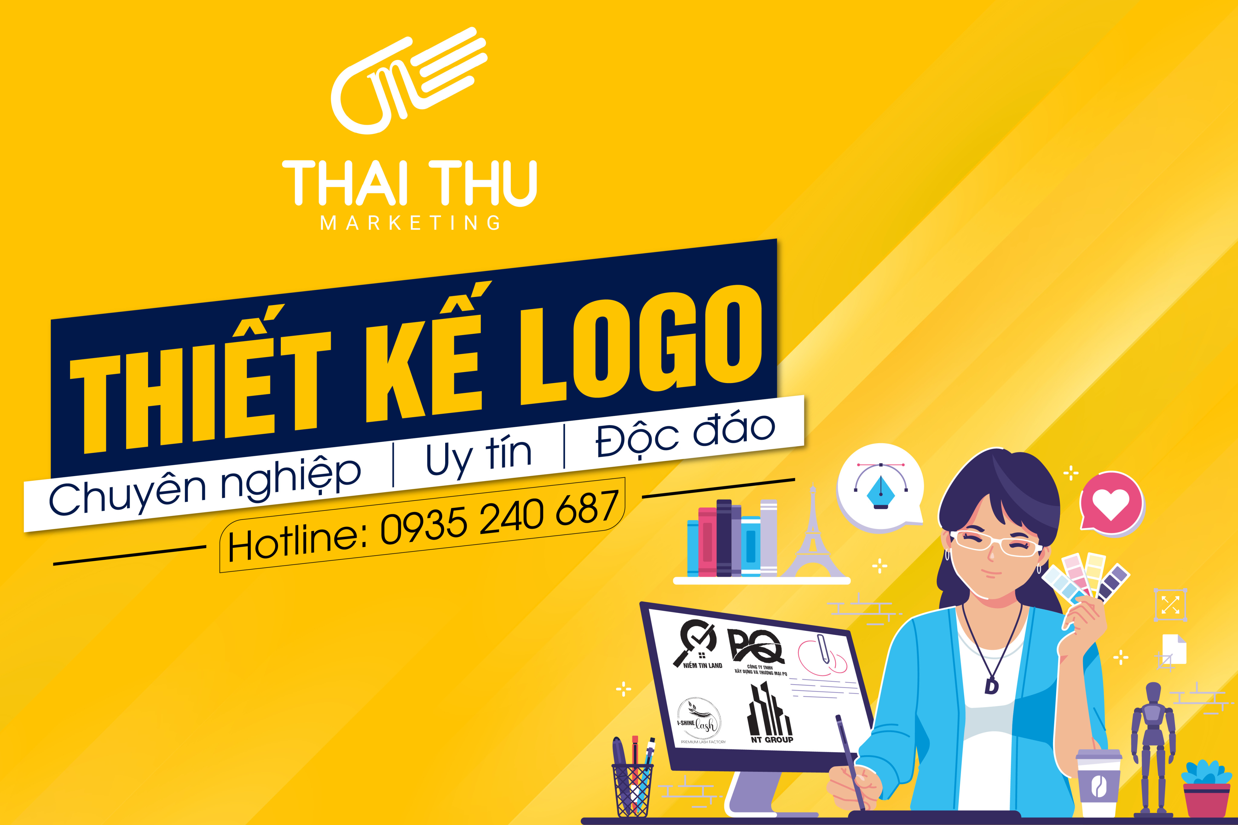 7 mẫu thiết kế logo đẹp mới nhất của Thai Thu Marketing