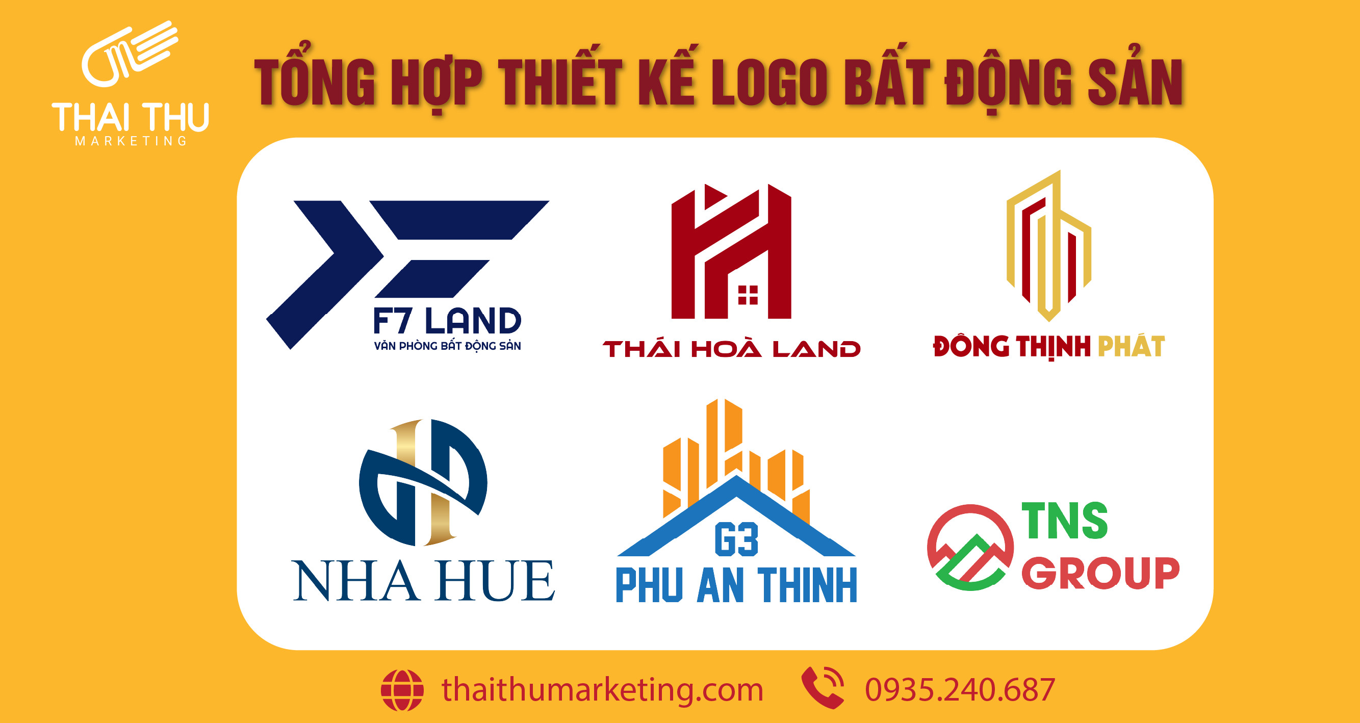 Tổng hợp thiết kế logo bất động sản của Thai Thu Marketing