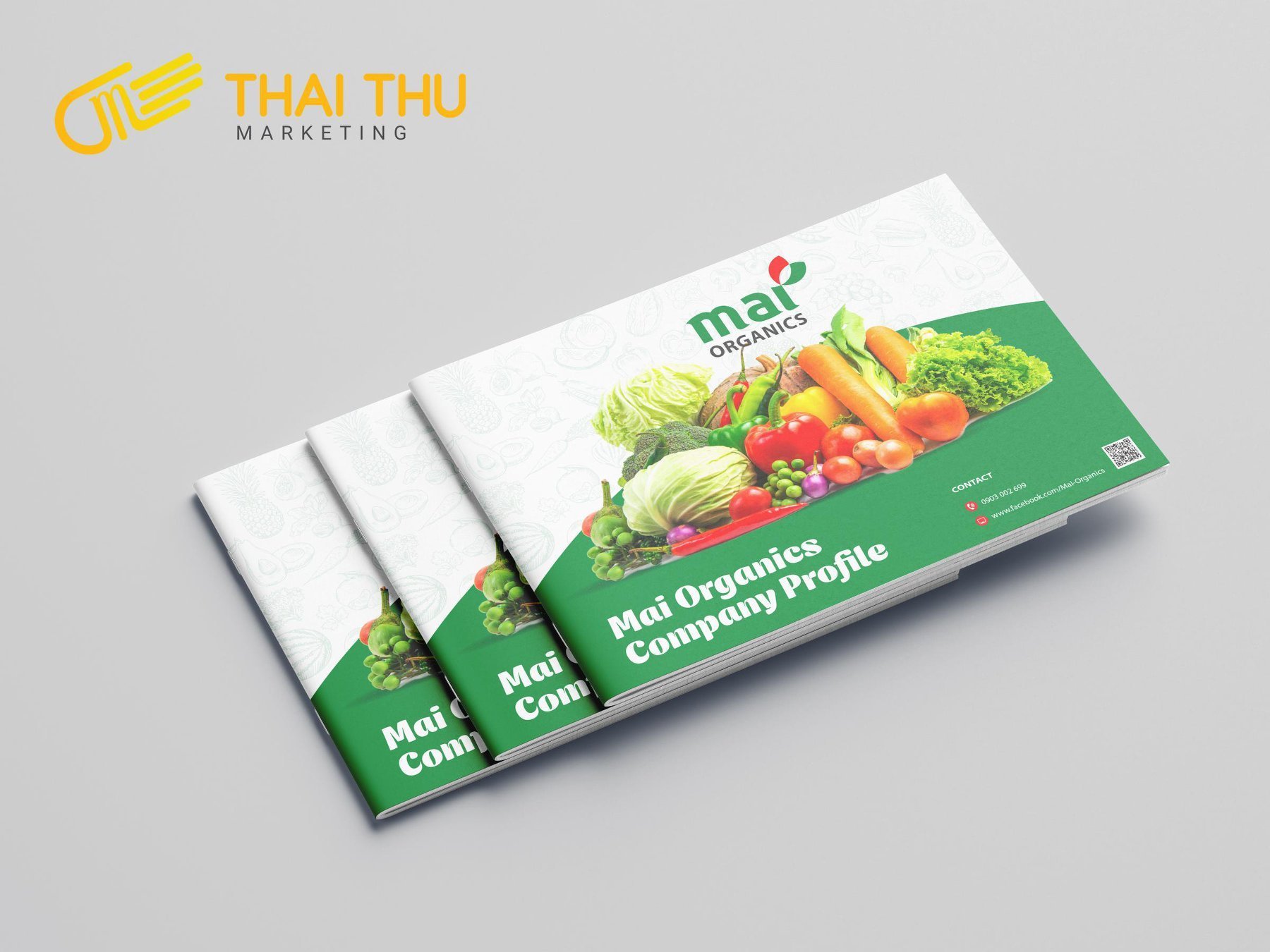 Mẫu thiết kế Profile Mai Organic do Thai Thu Marketing thực hiện