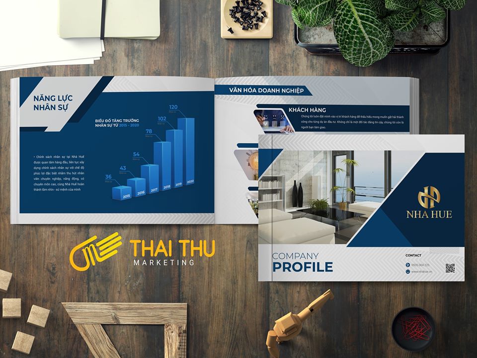 Mẫu thiết kế Profile Nhà Huế do Thai Thu Marketing thực hiện