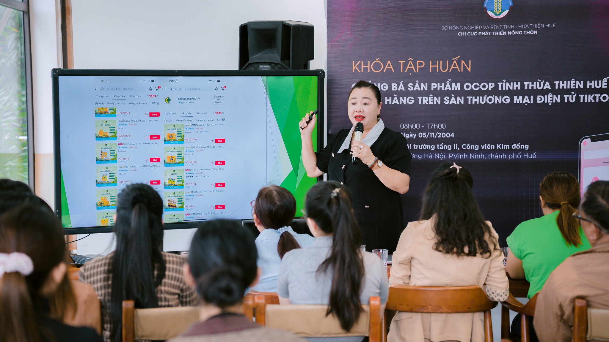 CEO Thái Thu Đào Tạo TikTok Shop Tại Khóa Tập Huấn Quảng Bá Sản Phẩm OCOP và Bán Hàng Trên Thương Mại Điện Tử