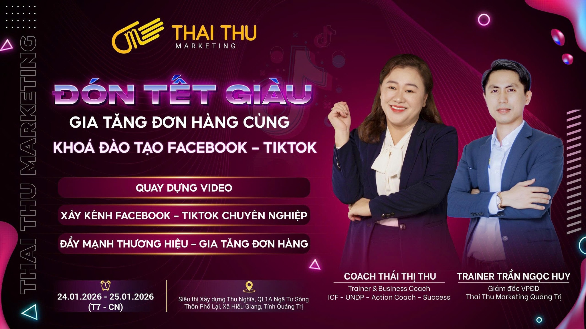 Khóa đào tạo xây kênh bán hàng từ Tiktok, Facebook tại Quảng Trị