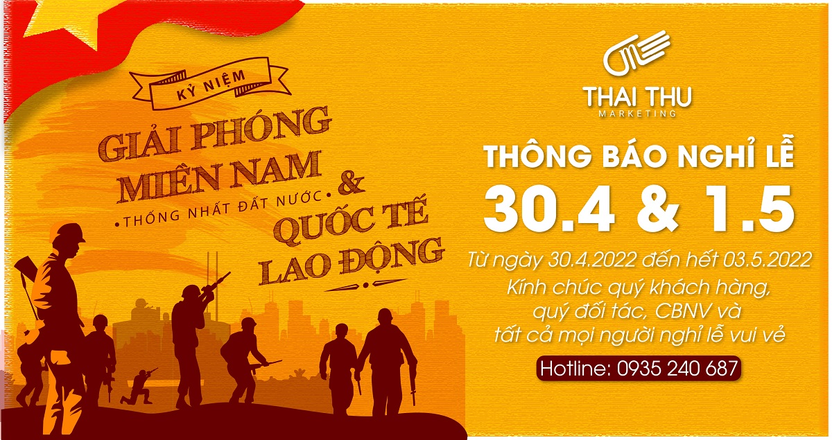 THAI THU MARKETING THÔNG BÁO NGHỈ LỄ 30/4 & 1/5